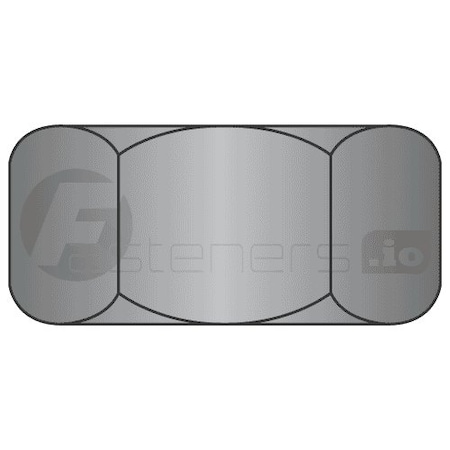 Newport Fasteners Jam Nut, 3/8"-16, Steel, Grade A, Plain, 21/64 in Ht, 100 PK 798186-PR-100